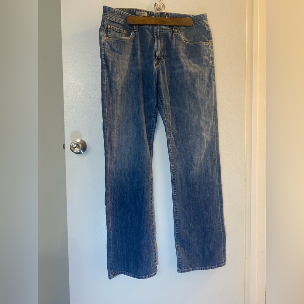 AG Adriano Goldschmied Men's Straight Blue Jeans The protege